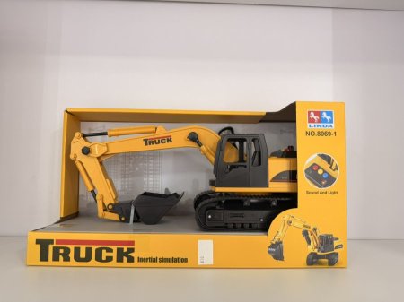 🚜 حفارة البناء مع الأضواء والأصوات